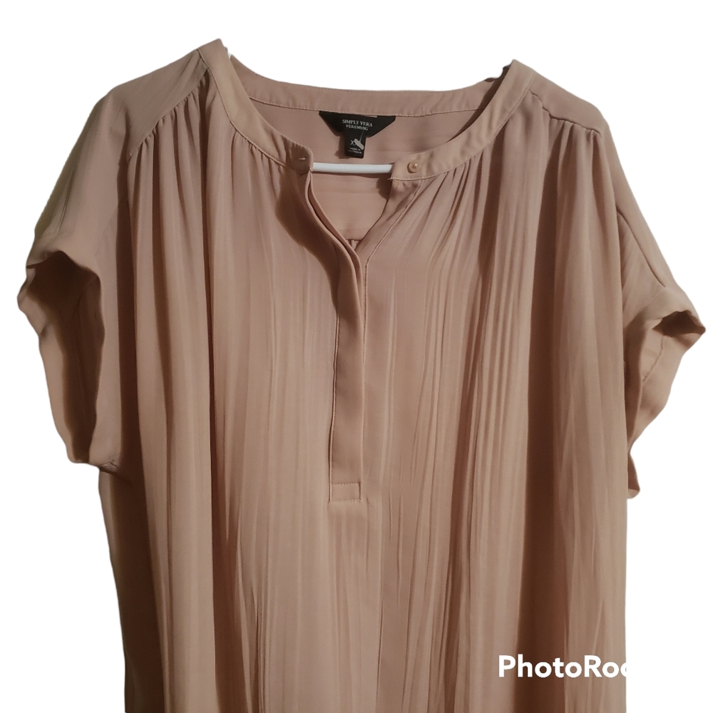 Simply Vera Vera Wang Shirred Blouse XXL